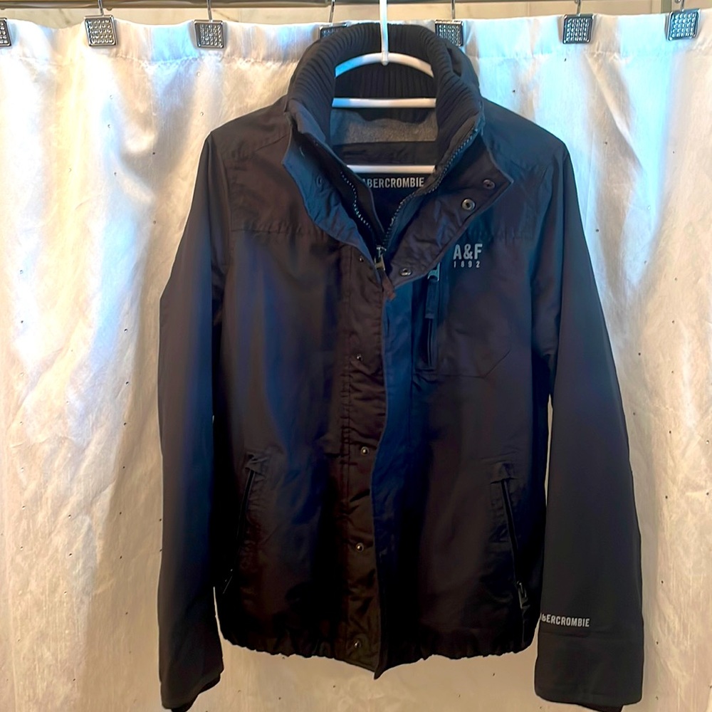 Abercrombie jacket size small navy blue color